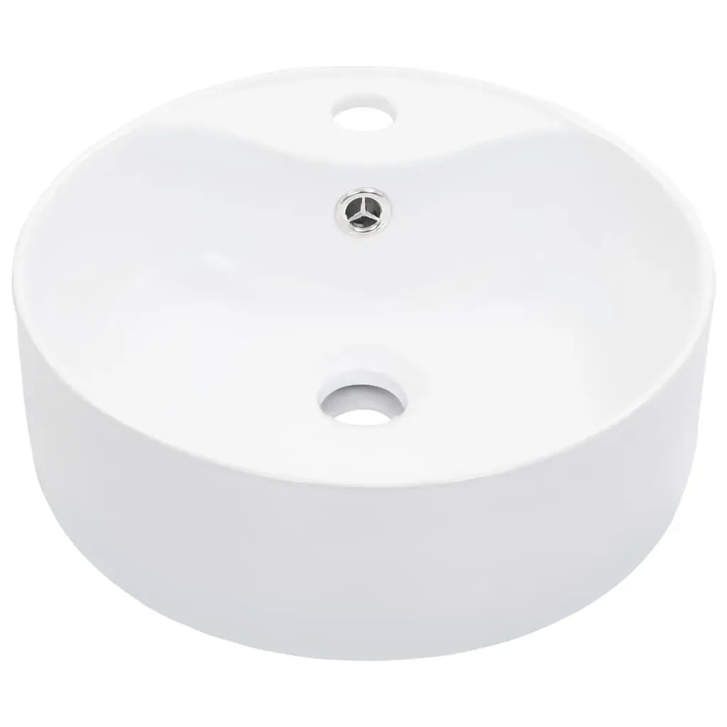 Wash Basin with Overflow 36x13 cm Ceramic White Price