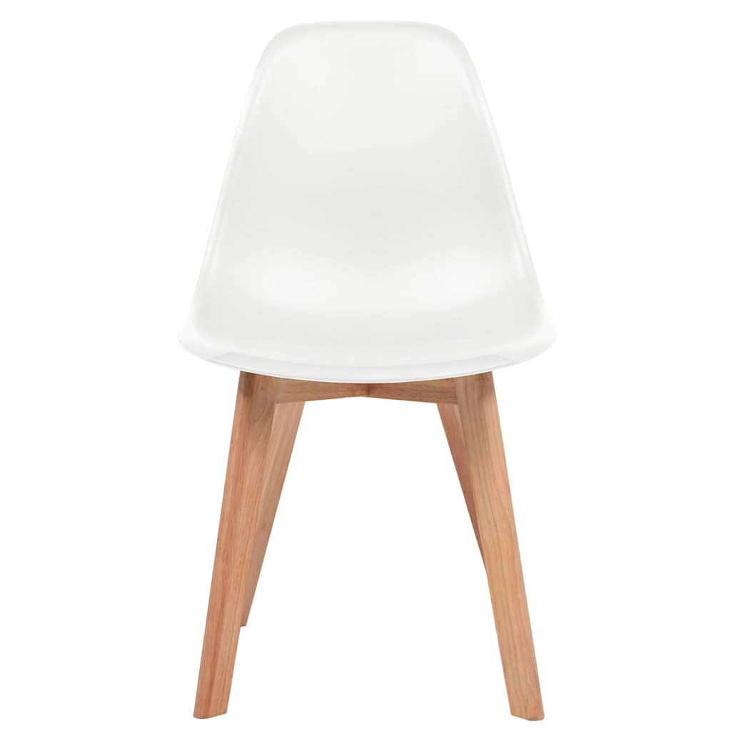 Dining Chairs 6 pcs White Plastic Price