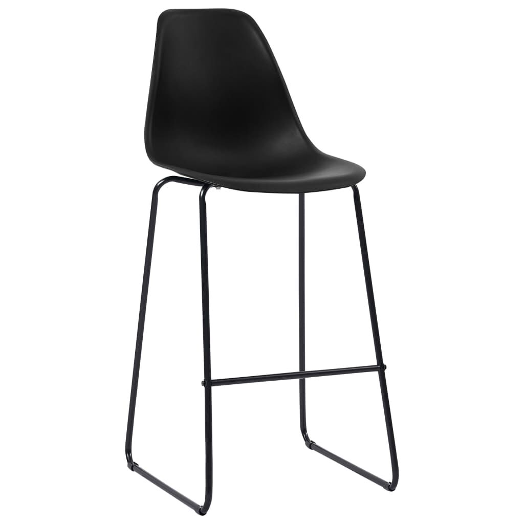 Bar Chairs 4 pcs Black Plastic Price