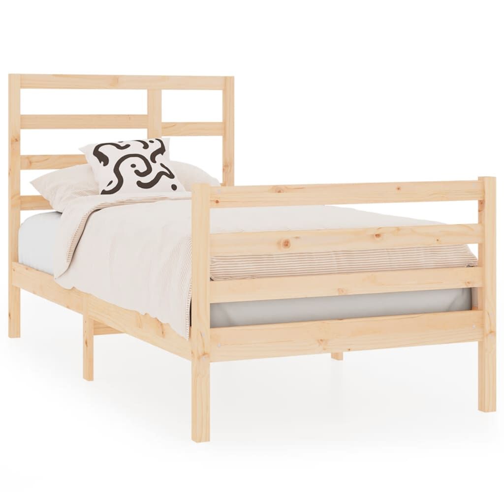 Bed Frame without Mattress Solid Wood 90x190 cm Price