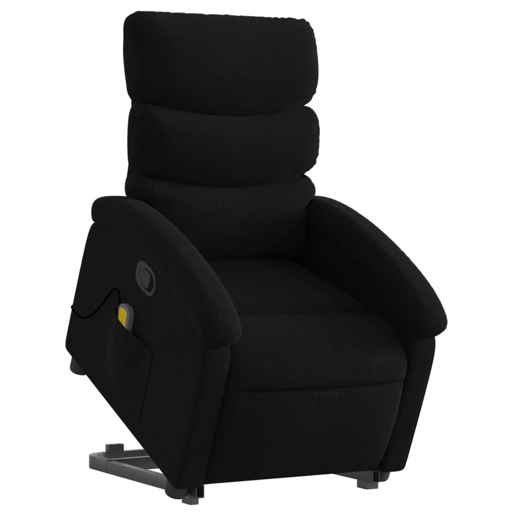 Stand up Massage Recliner Chair Black Fabric Price