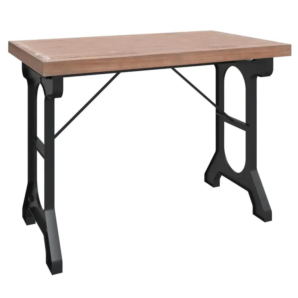 Dining Table 110x65x82 cm Solid Wood Fir and Iron Price