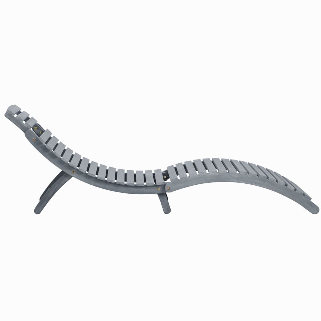 Sun Lounger Grey Wash Solid Acacia Wood Price
