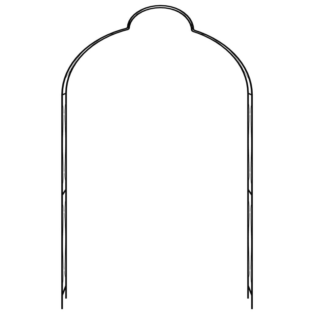 Garden Arch Black 150x34x240 cm Iron Price