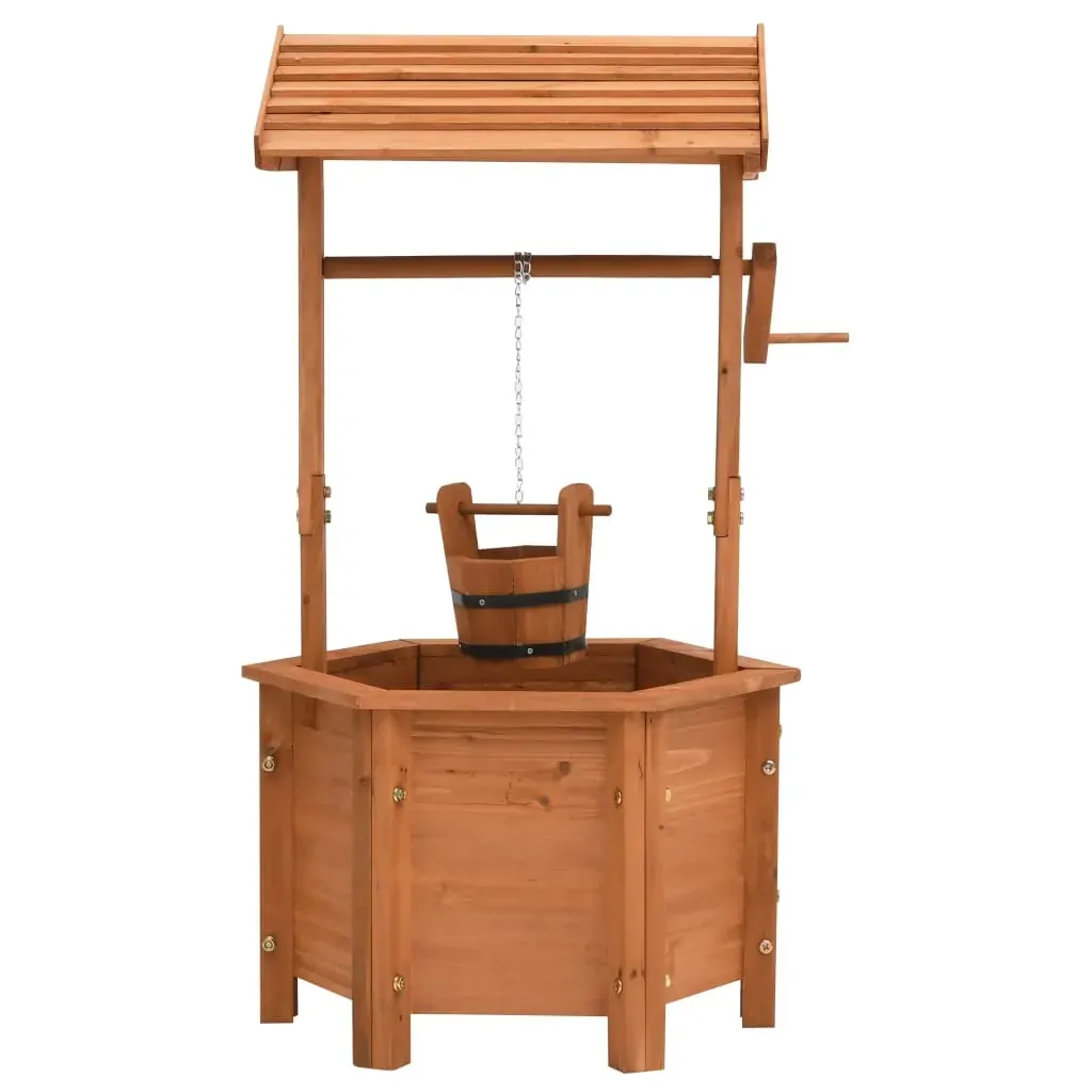 Garden Wishing Well Planter 40x40x84 cm Firwood Price