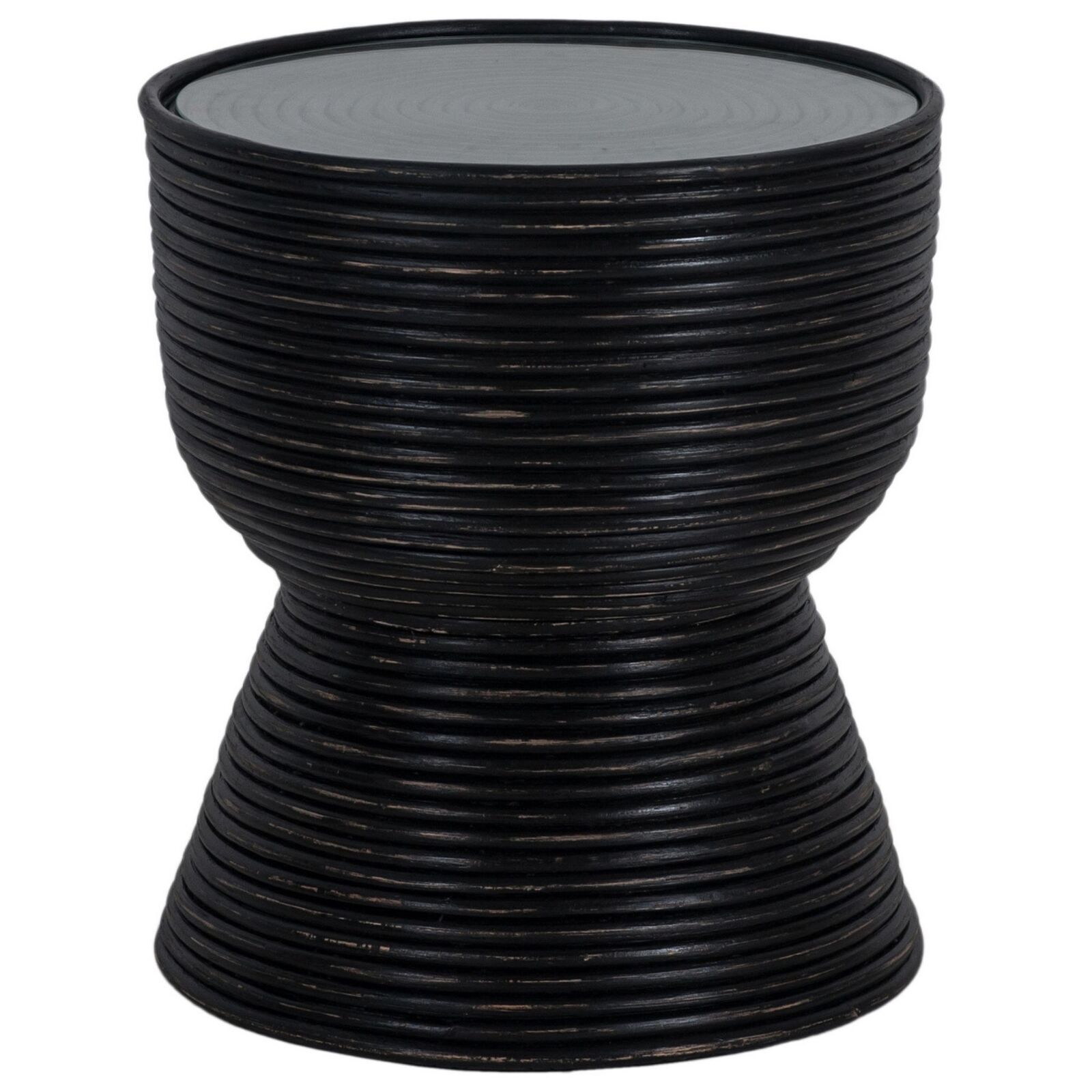 Clover Rattan Round Coffee Table with Glass Top Price