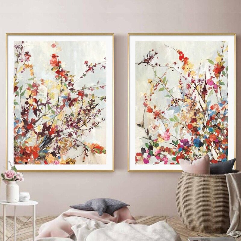 Coming Spring 2 Sets Gold Frame Canvas Wall Art Price