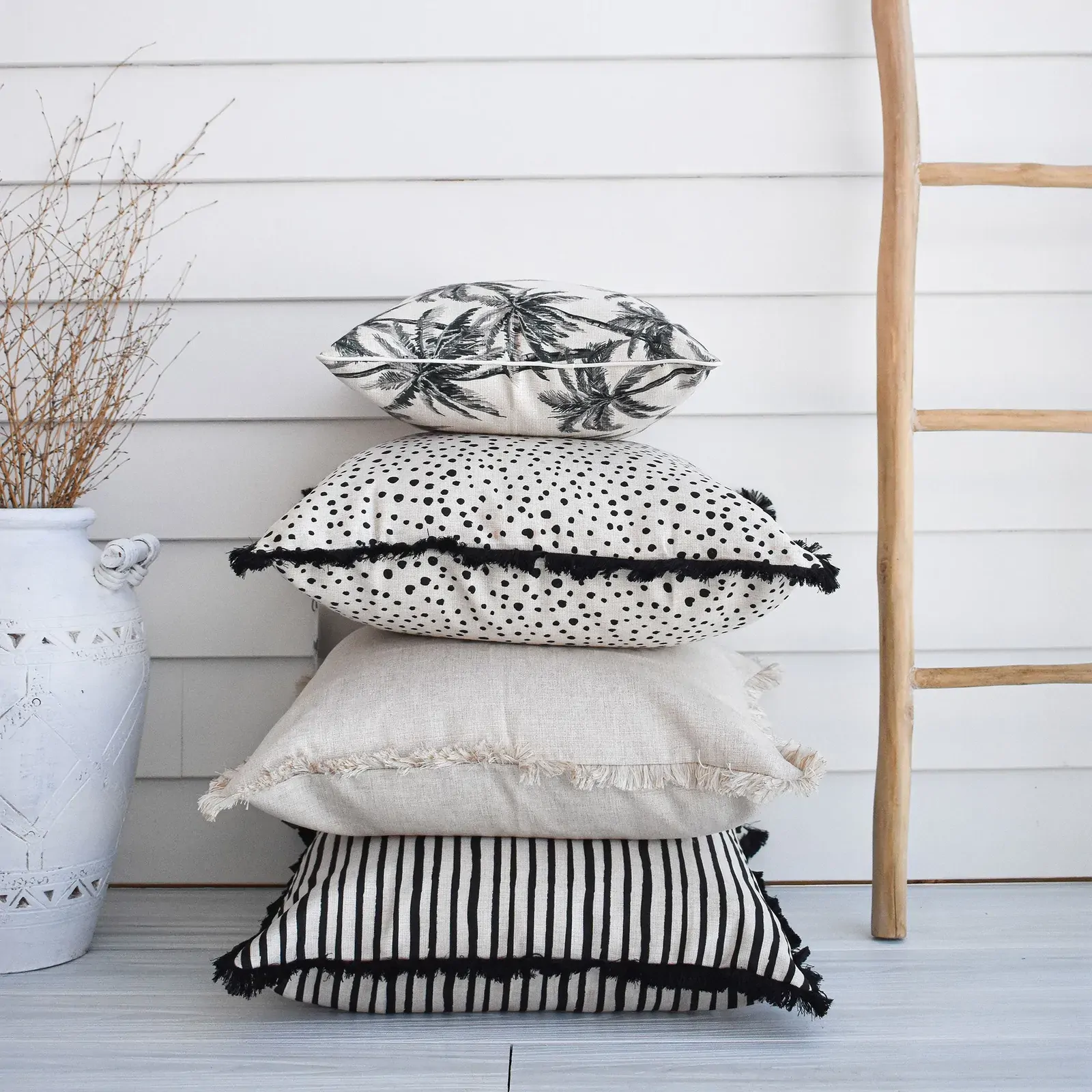 Cushion Cover-With Natural Piping-Castaway Price