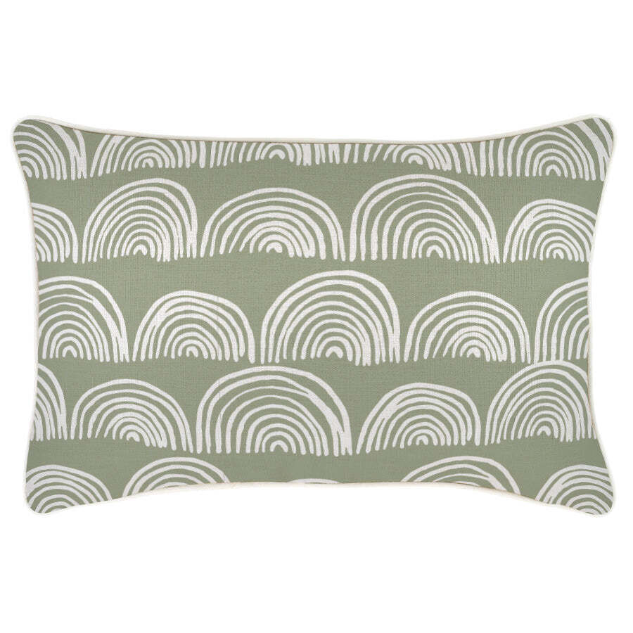 Cushion Cover-With Piping-Rainbows-Sage Price