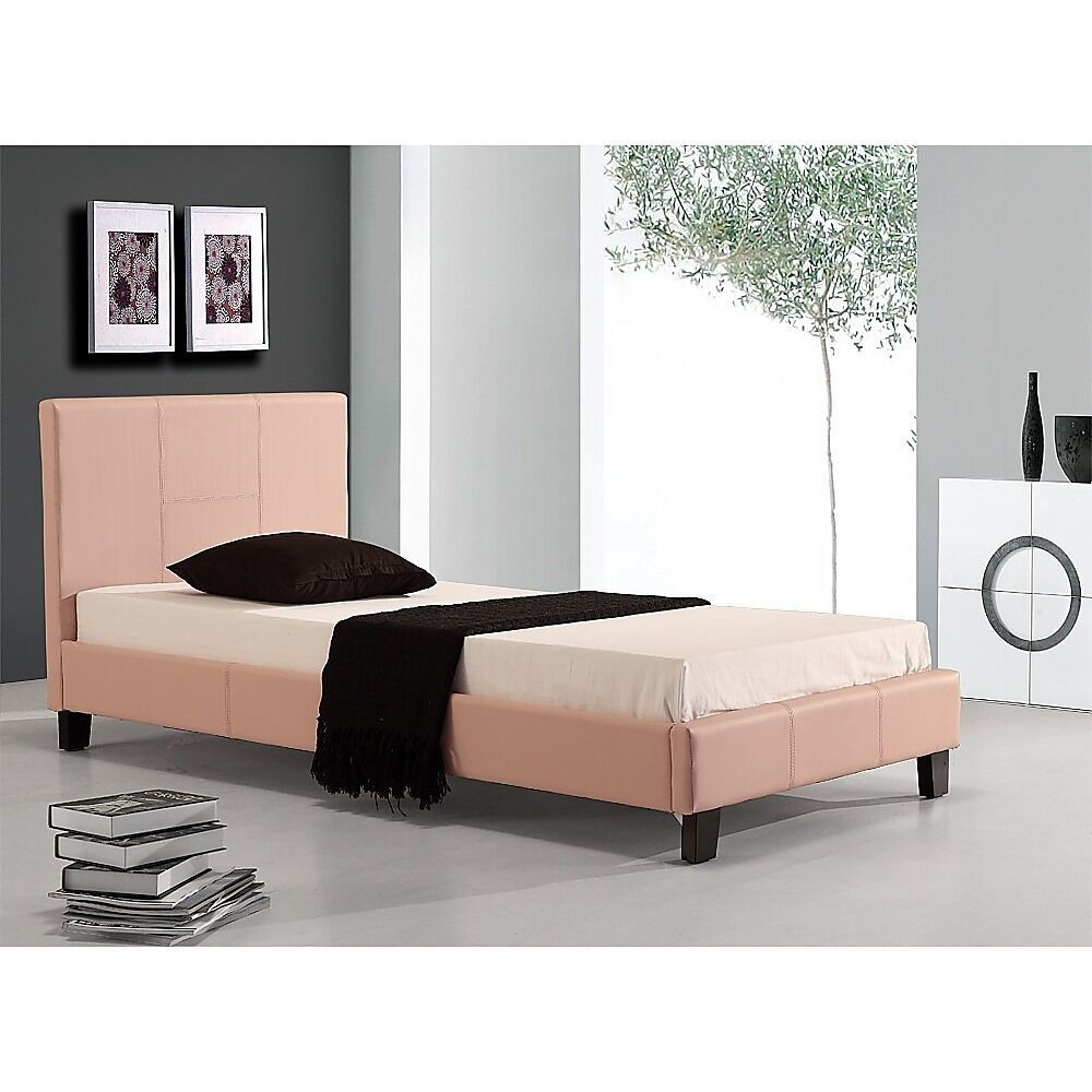 Marden Single PU Leather Bed Frame Black Price