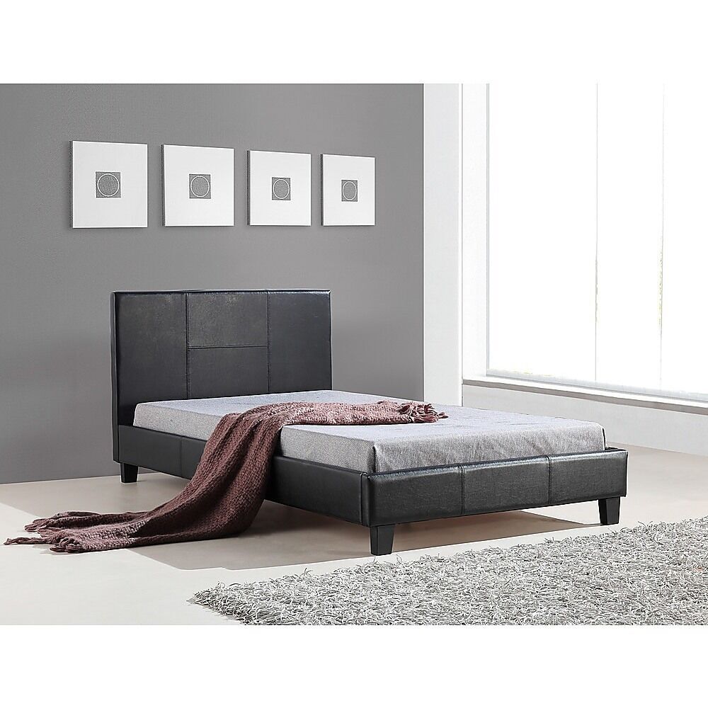Antrim Single PU Leather Bed Frame Brown Price