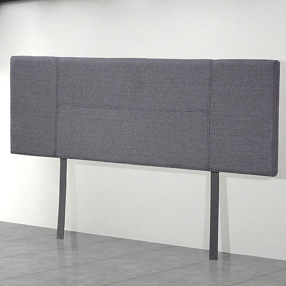 Linen Fabric King Bed Headboard Bedhead - Grey Price
