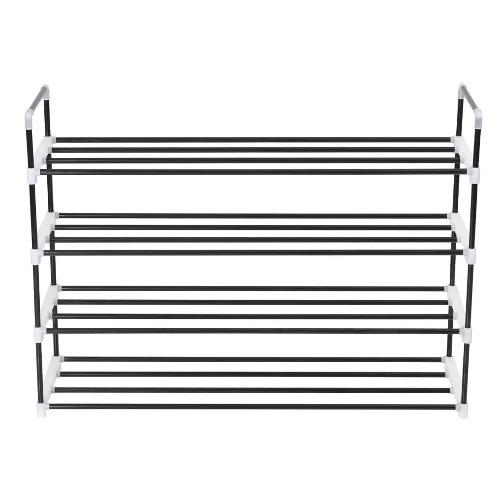Shoe Rack with Metal and Plastic Black Price