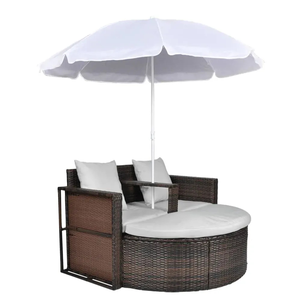 Garden Bed with Parasol Poly Rattan Price