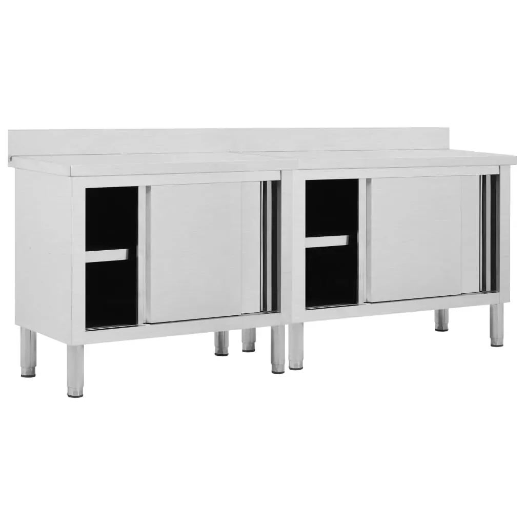 Work Table with Sliding Doors Stainless Steel Price