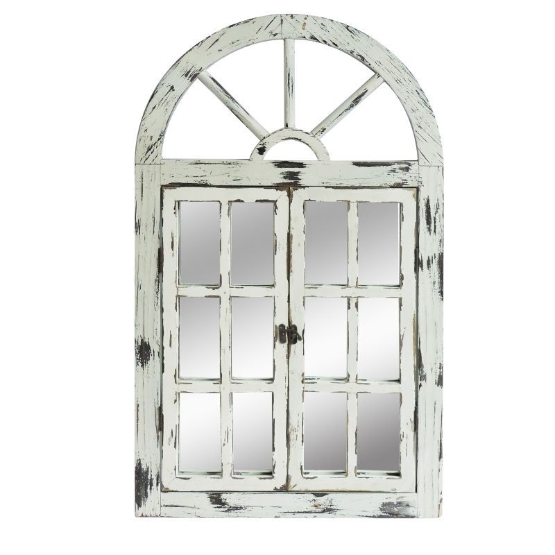 Rustic White Scarlett Window Mirror Price