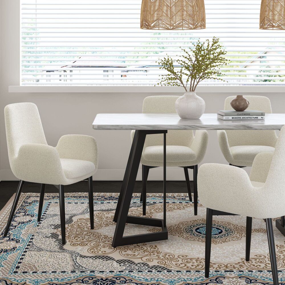 Rectangular Marble-Effect Table Price