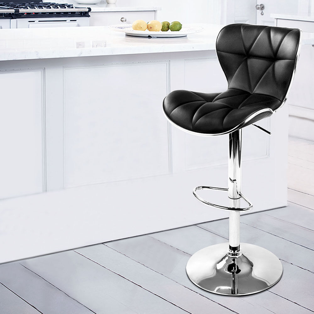 PU Leather Patterned Bar Stools - Chrome Price