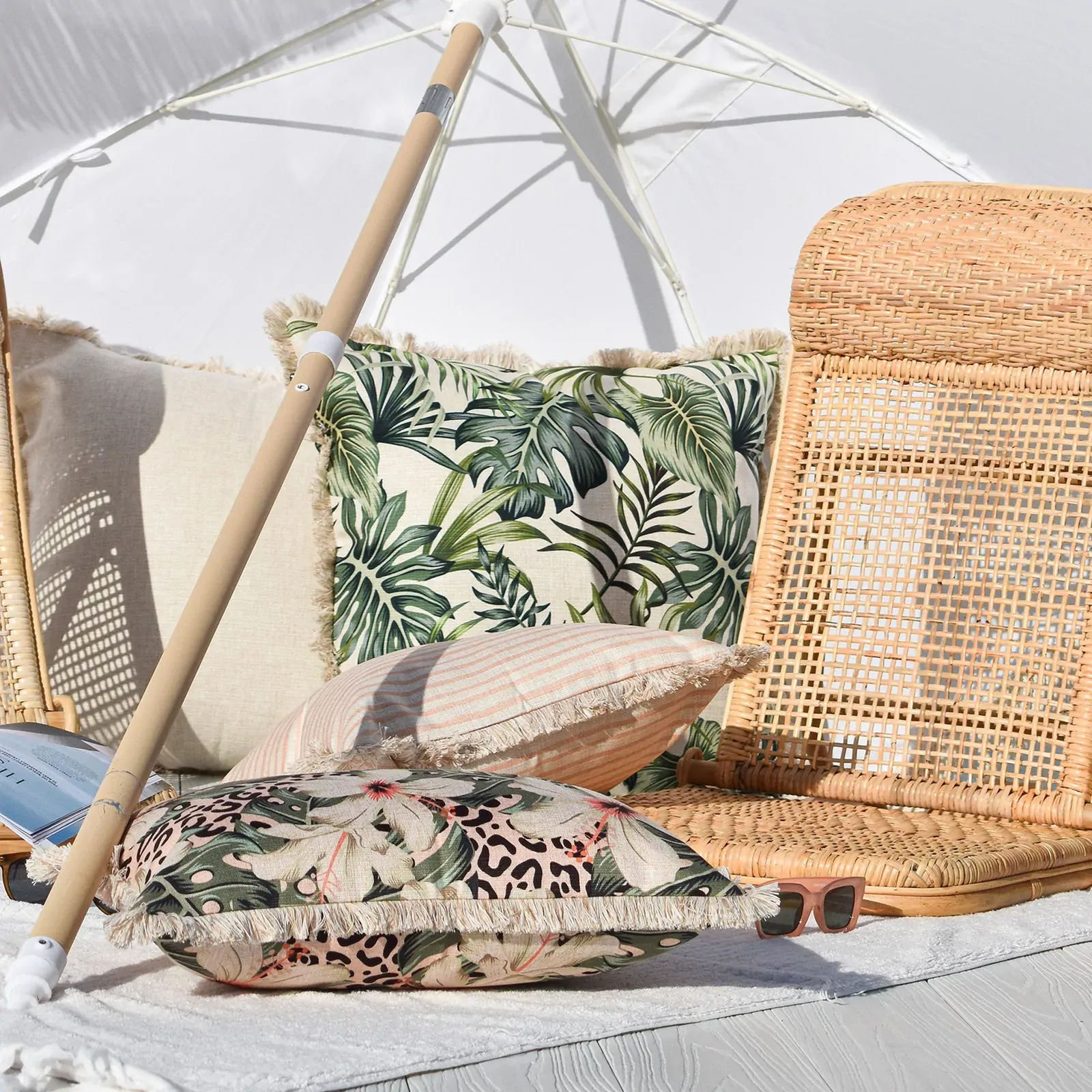 Cushion Cover-Coastal Fringe-Tropical Jungle Price