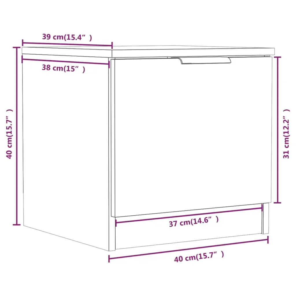 Horizon Bedside Cabinet 40x39x40 cm Price