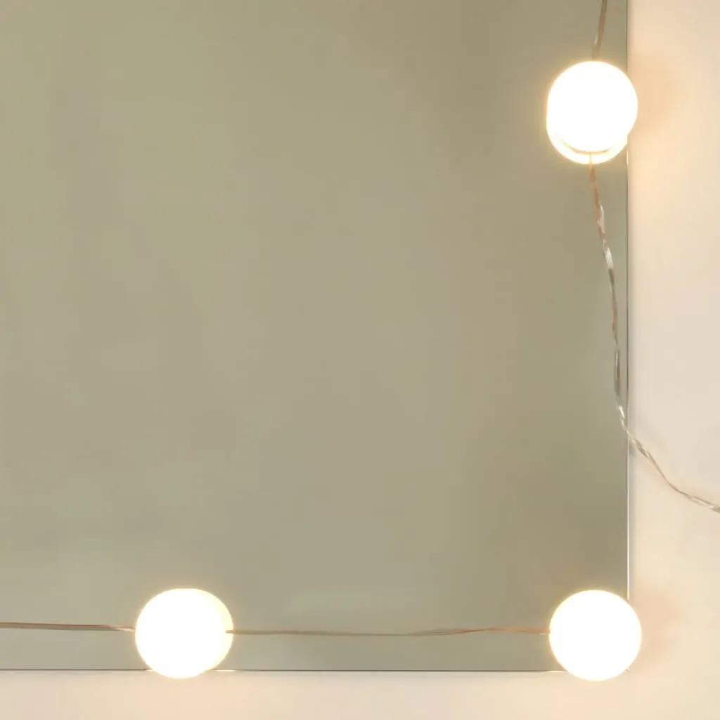 LED Dressing Table with 2 Cabinets Engineered Wood Price