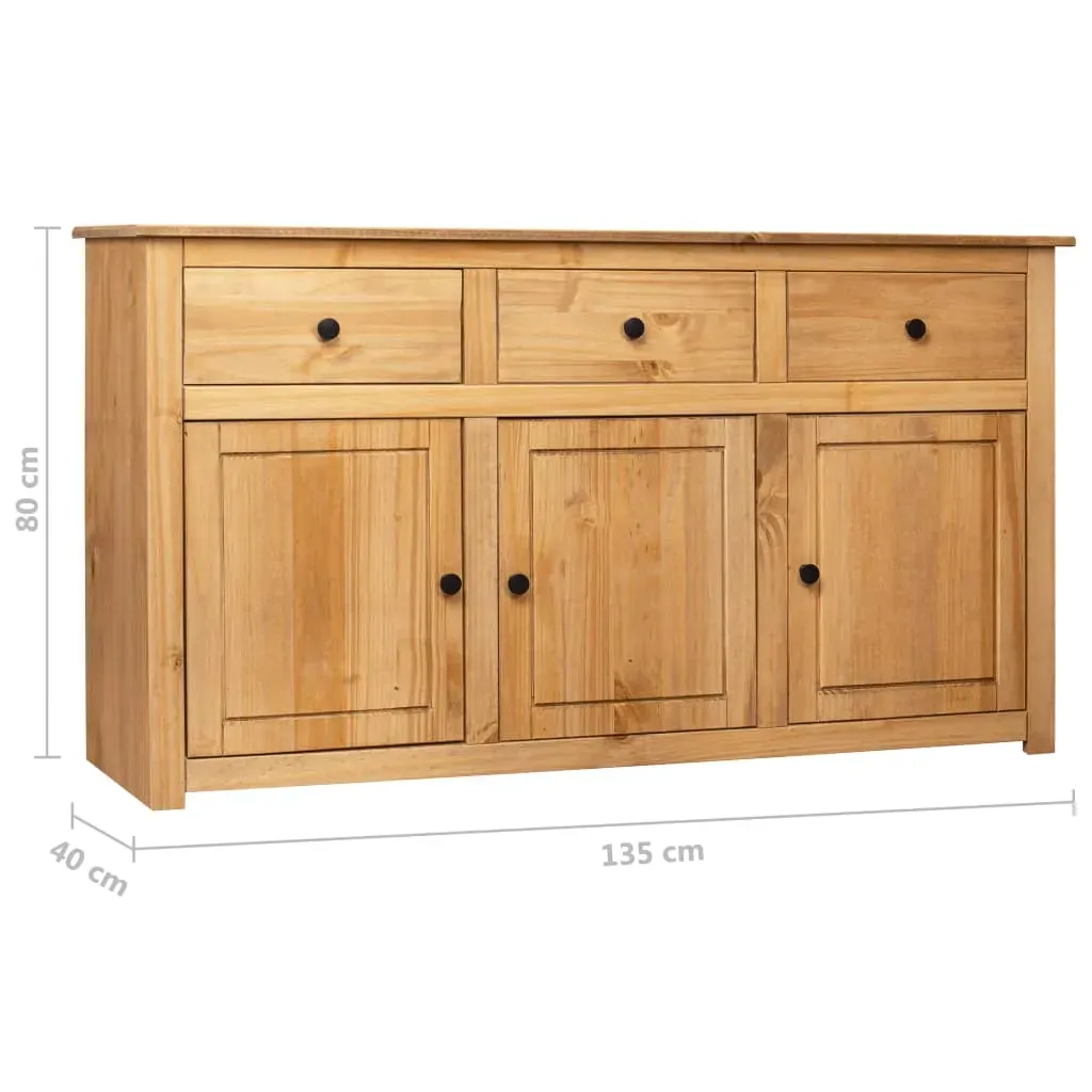 Sideboard 135x40x80 cm Solid Pinewood Panama Range Price