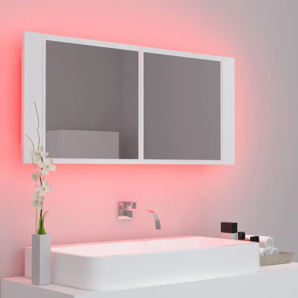 LED Bathroom Mirror Cabinet 100x12x45 cm Price