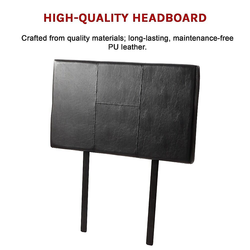 PU Leather Single Bed Headboard Bedhead - Black Price
