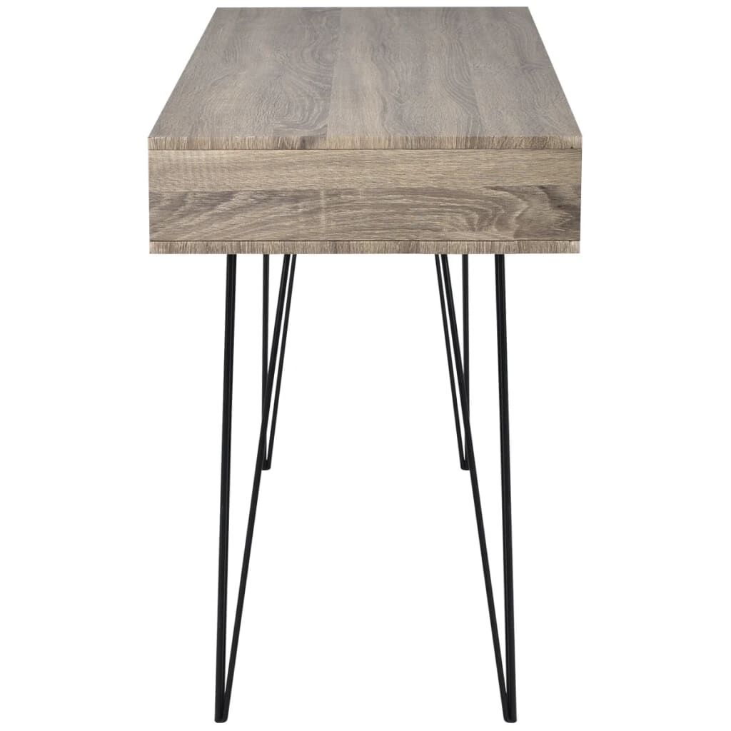 Desk with 2 Compartments Grey Price