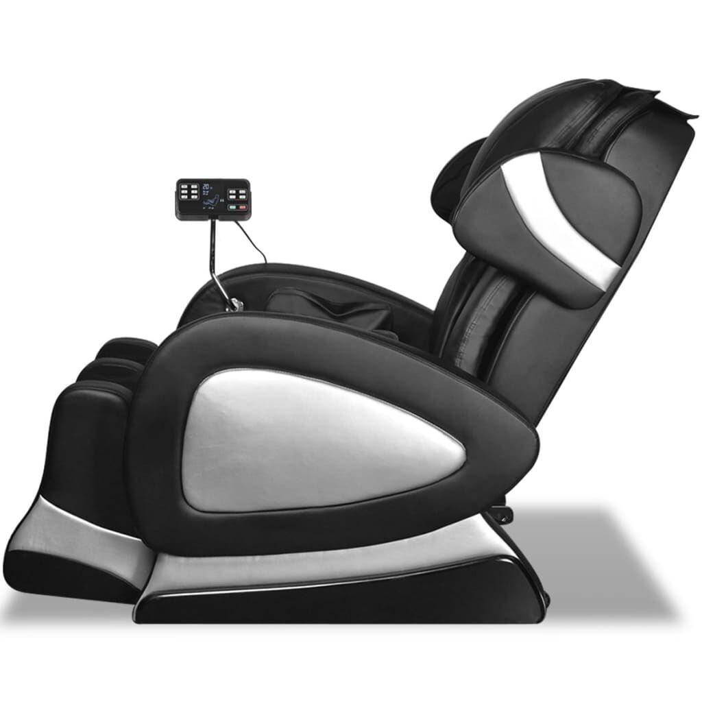 Massage Chair with Super Screen Black Faux Leather Price