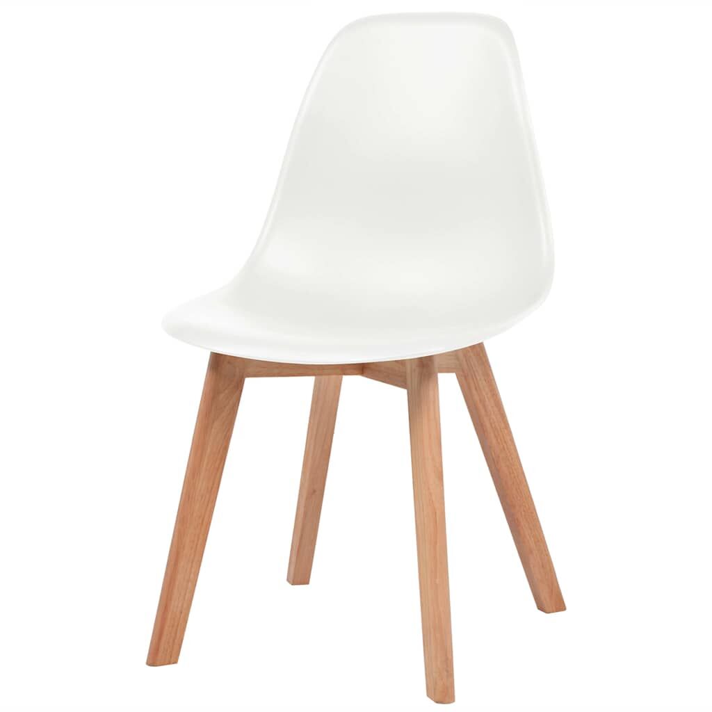 Dining Chairs 6 pcs White Plastic Price