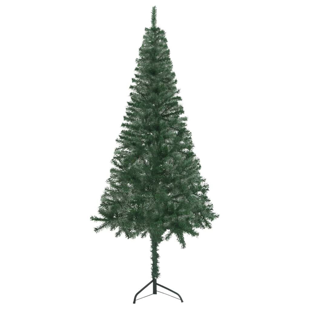 Corner Artificial Pre-lit Christmas Tree Green 150 cm PVC Price