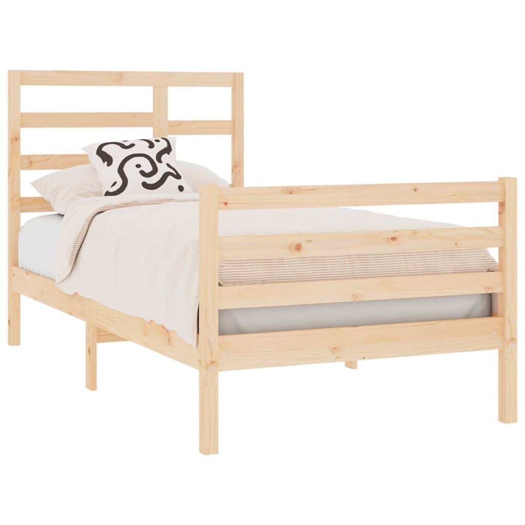 Bed Frame without Mattress Solid Wood 90x190 cm Price