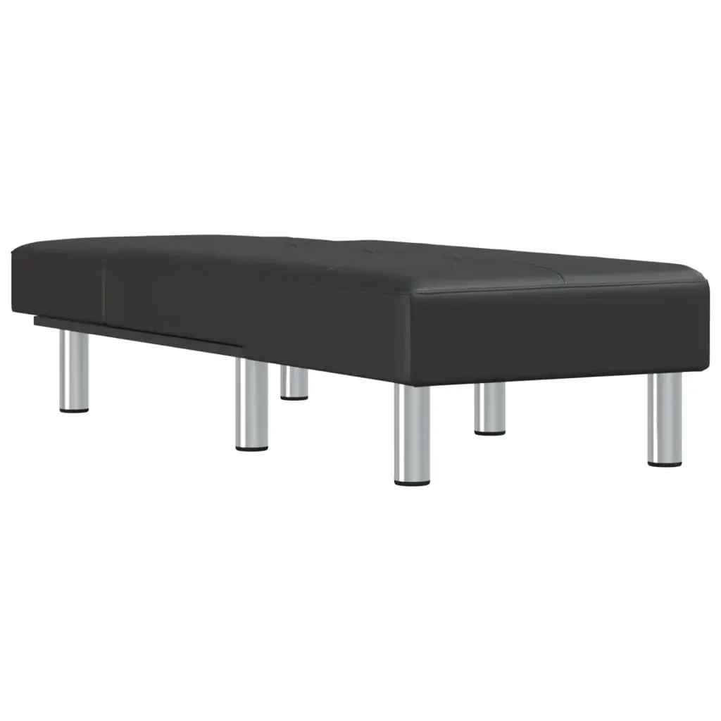Chaise Longue Black Faux Leather Price