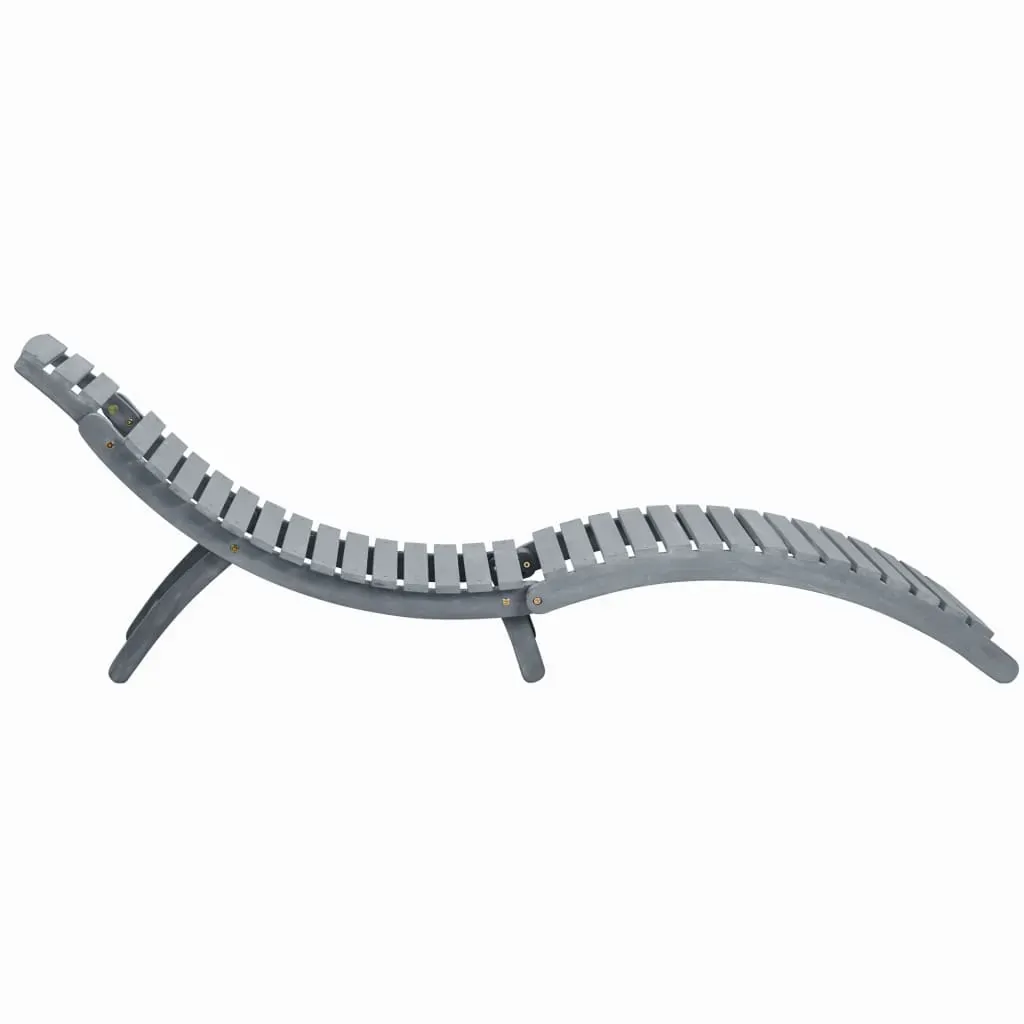 Sun Lounger Grey Wash Solid Acacia Wood Price