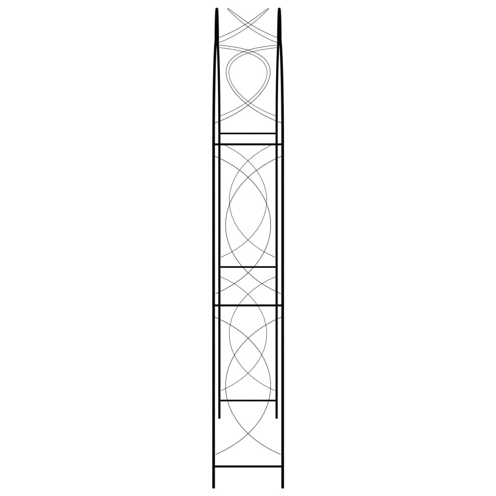 Garden Arch Black 150x34x240 cm Iron Price