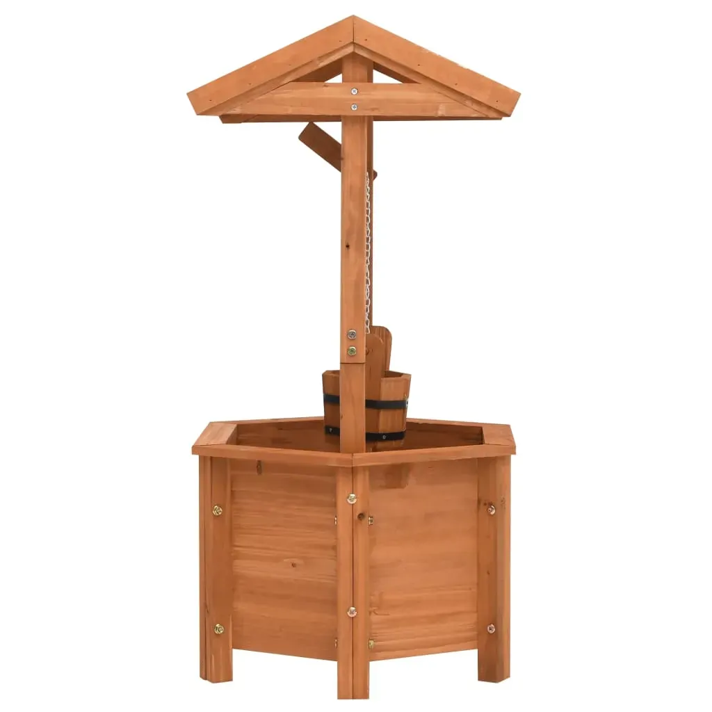 Garden Wishing Well Planter 40x40x84 cm Firwood Price