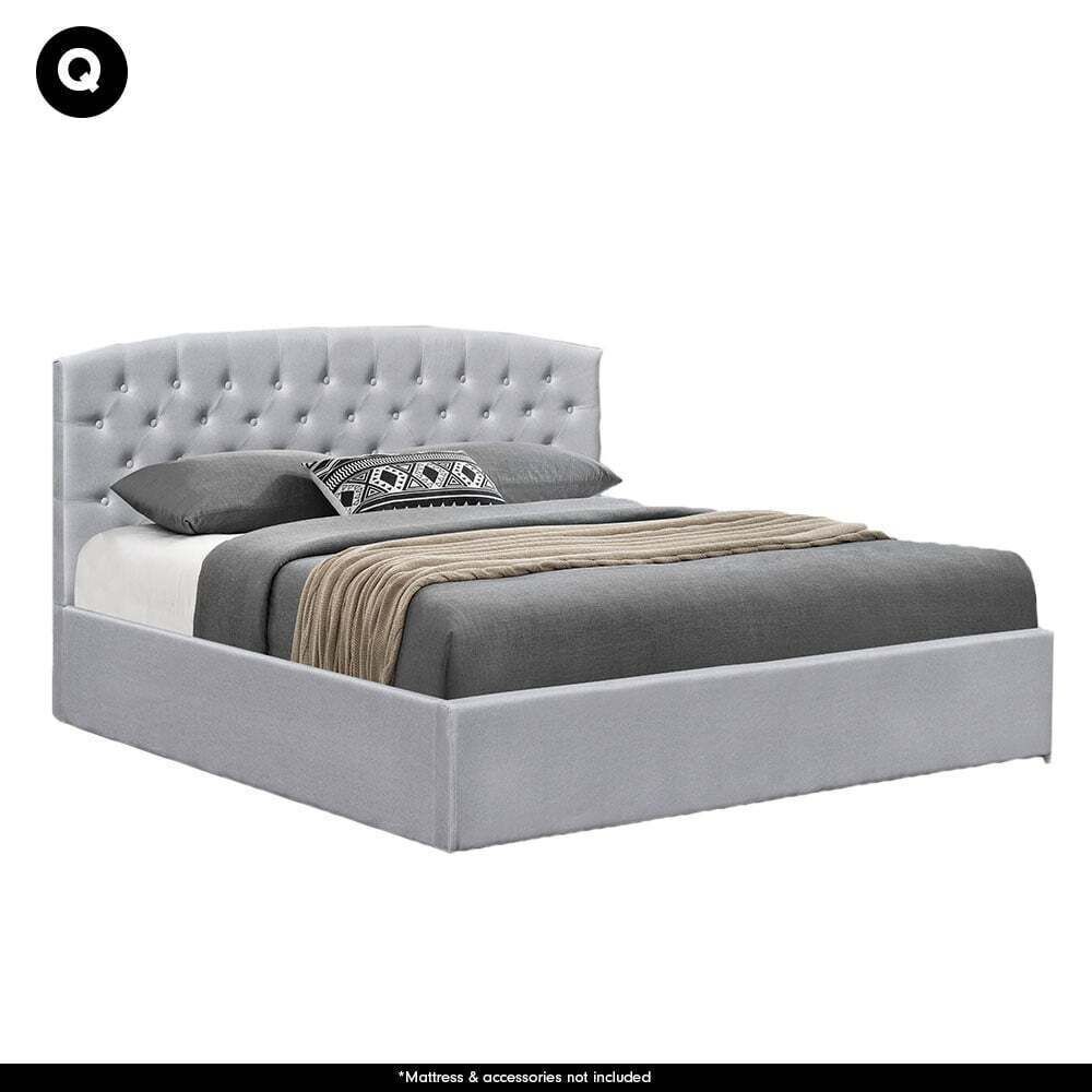Fabric Gas Lift Storage Bed Frame with Headboard Price