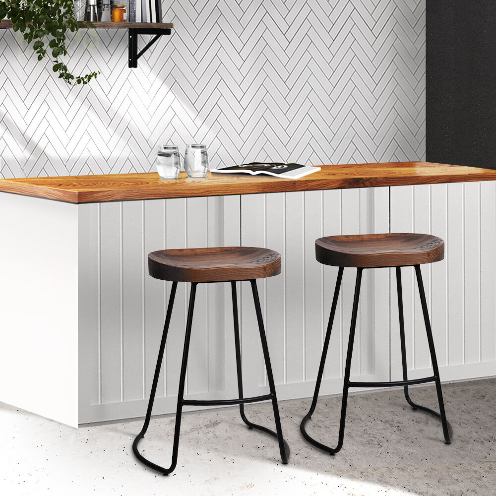 Backless Elm Wood Bar Stools Price