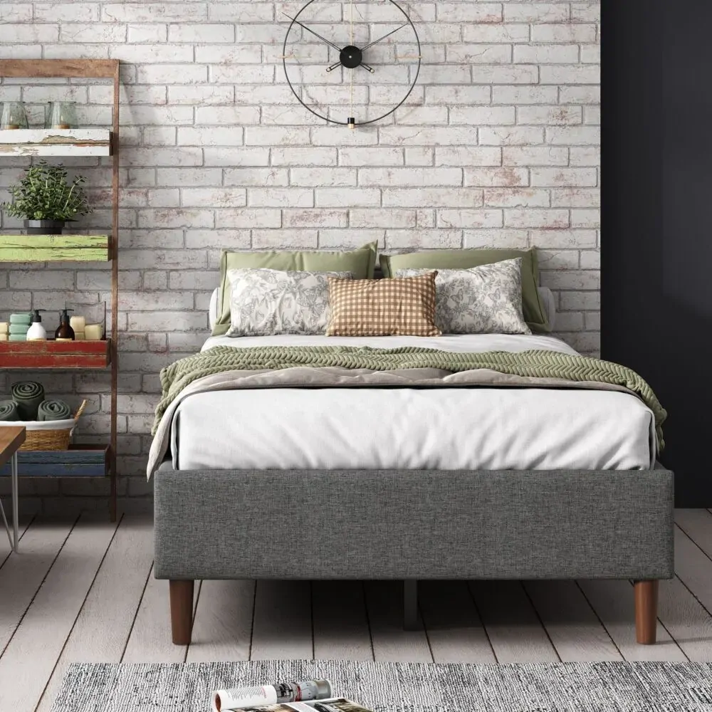 Bed Frame Mattress Foundation (Dark Grey) Price