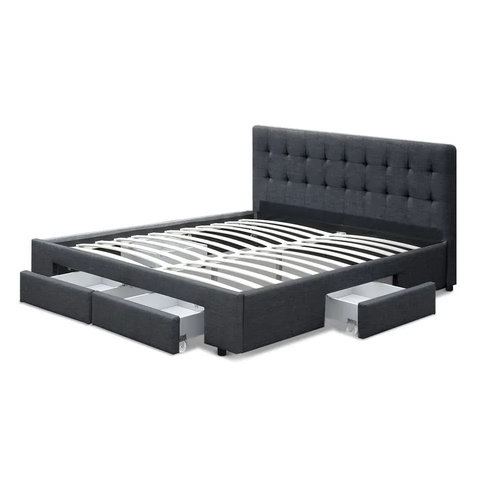 Rogues Bed Frame Fabric Storage Drawers Price