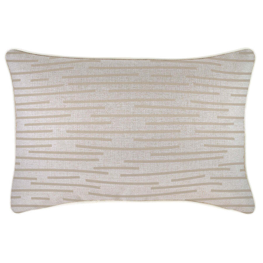 Cushion Cover-With Piping-Earth-Lines-Beige Price