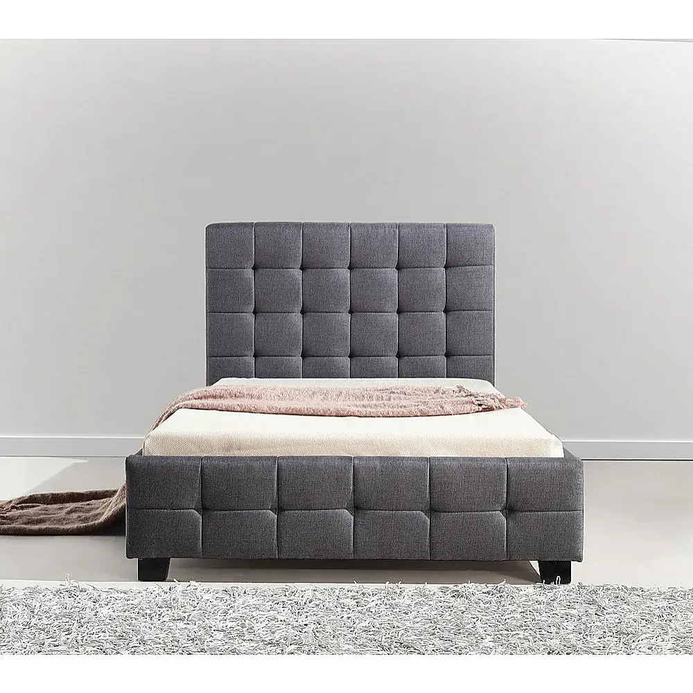 Clare King Single Fabric Deluxe Bed Frame Price