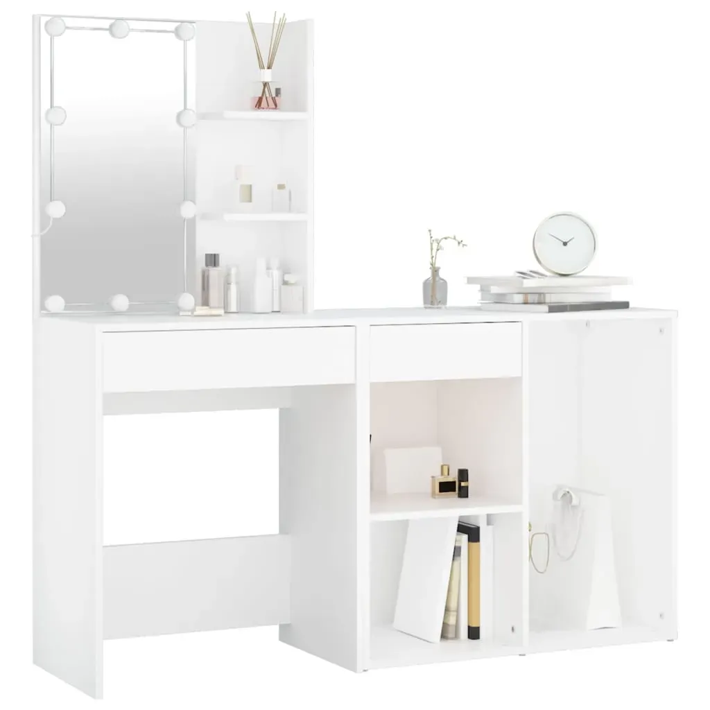 LED Dressing Table with Cabinet Engineered Wood Price