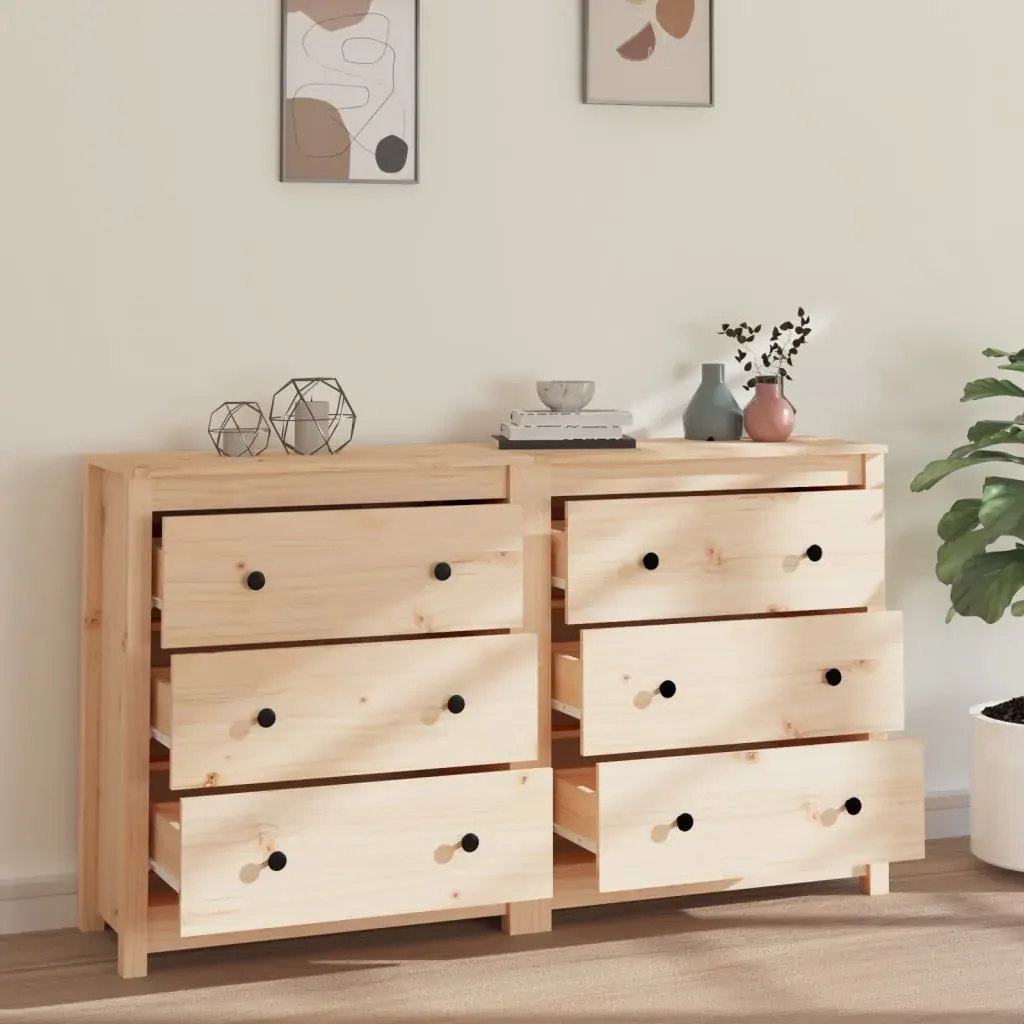 Sideboard 140x35x80 cm Solid Wood Pine Price