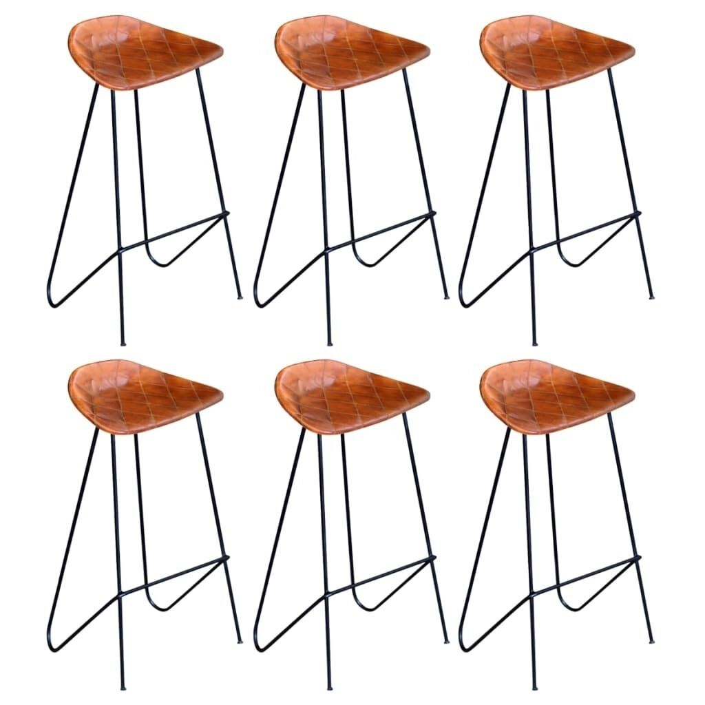Bar Chairs Black and Brown Real Leather Price