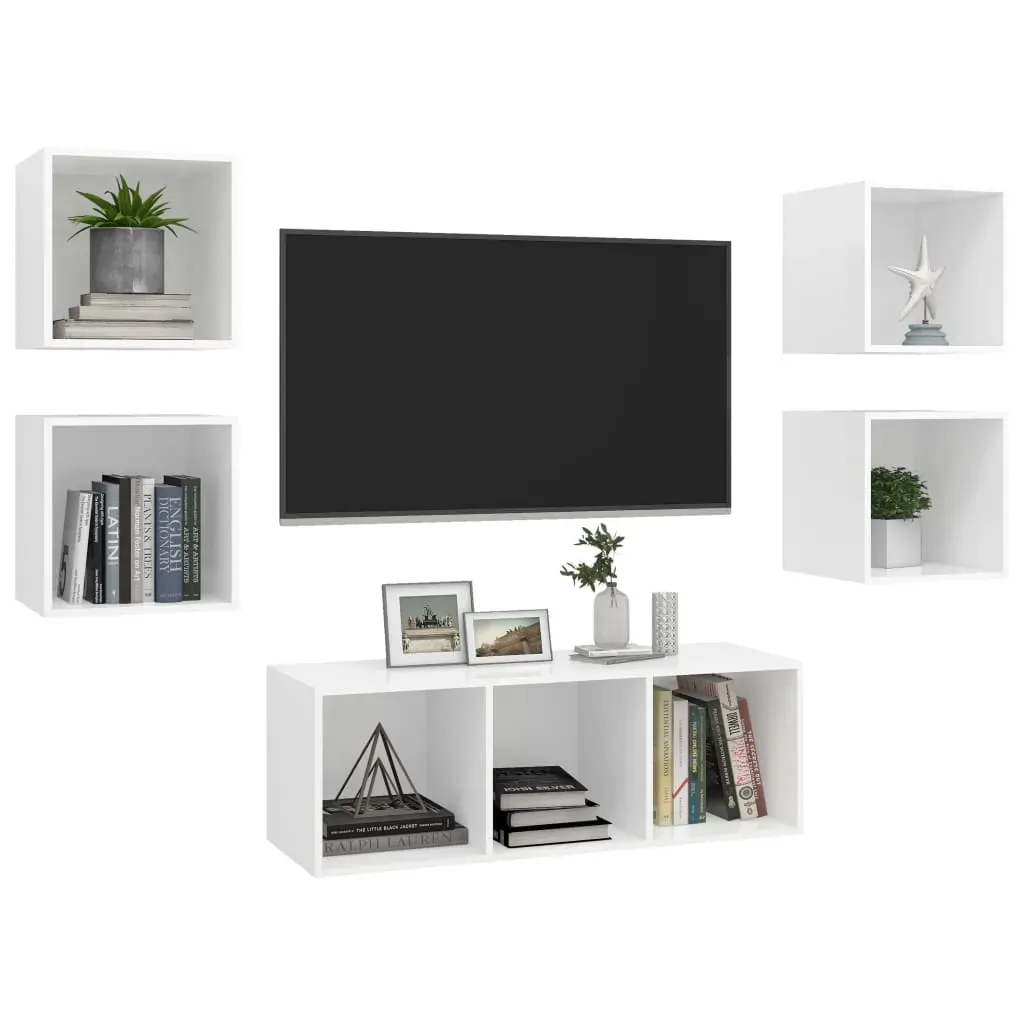 Sandiacre 5 Piece TV Cabinet Set Engineered Wood Price