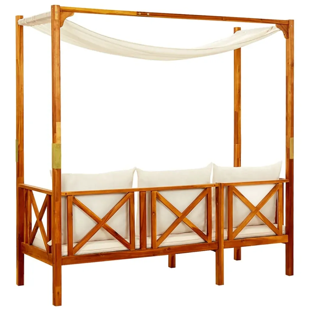Garden Bench with Canopy Solid Acacia Wood Price