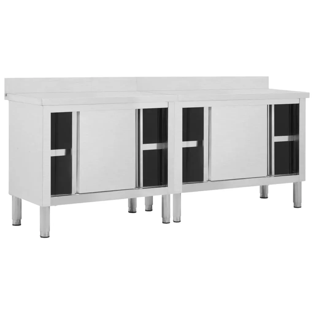 Work Table with Sliding Doors Stainless Steel Price