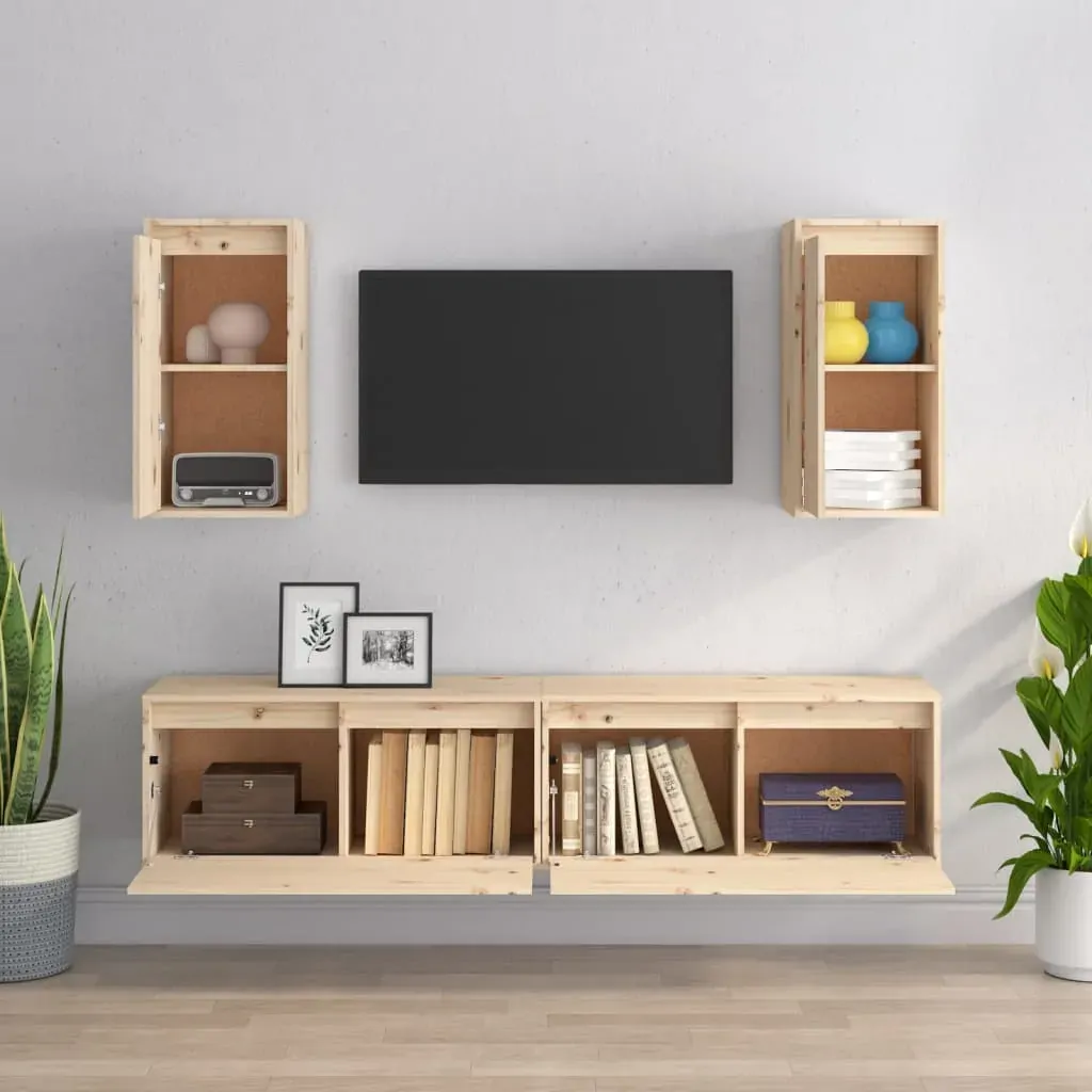 Tewkesbury TV Cabinets 4 pcs Solid Wood Pine Price